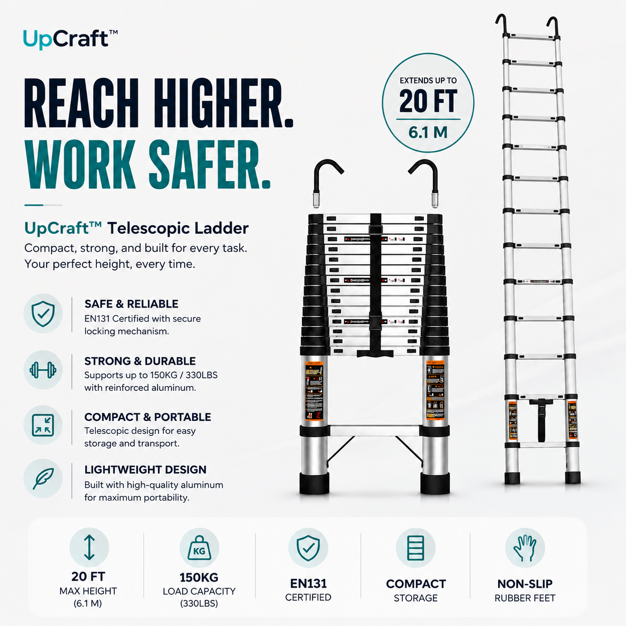 UpCraft™ Telescoping Ladder