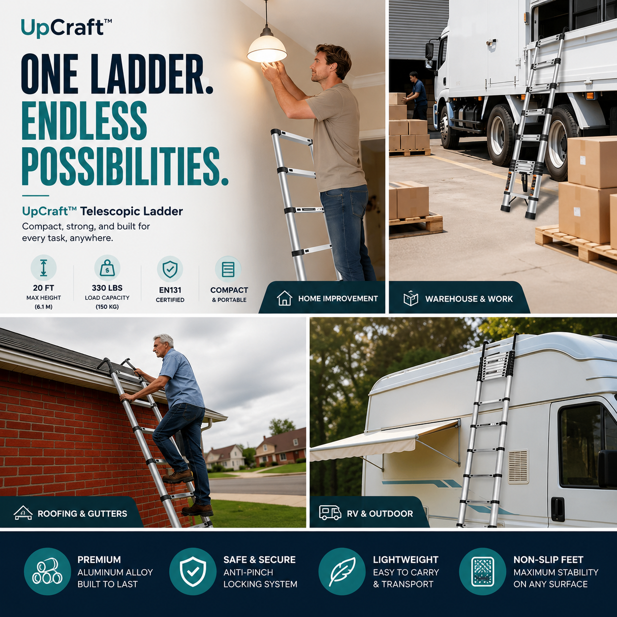 UpCraft™ Telescoping Ladder